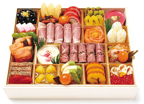 64　料亭のｵｰﾄﾞﾌﾞﾙおせち一段重